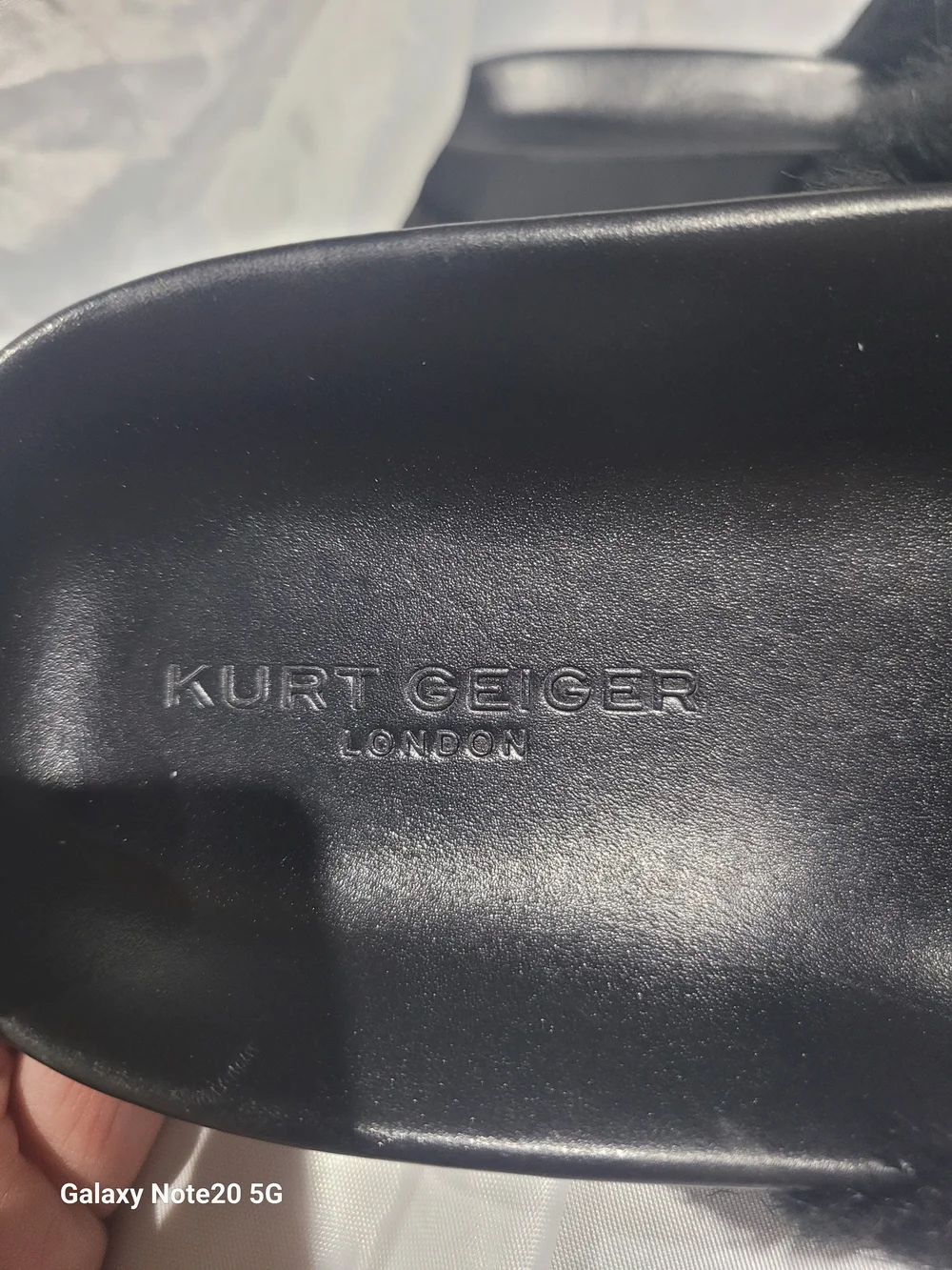Kurt Geiger London Black Suede Faux Fur Lined Mule Slippers Size 47
